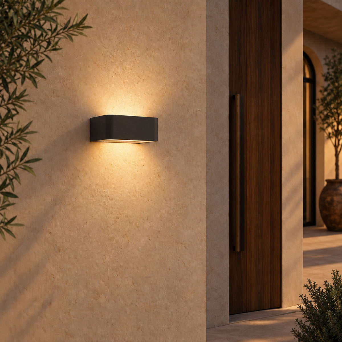 Wall Arches outdoor light – light on