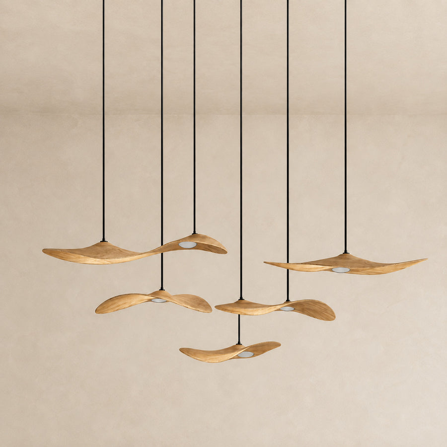 Wood Pendant Light – Cloud, LED – Yara