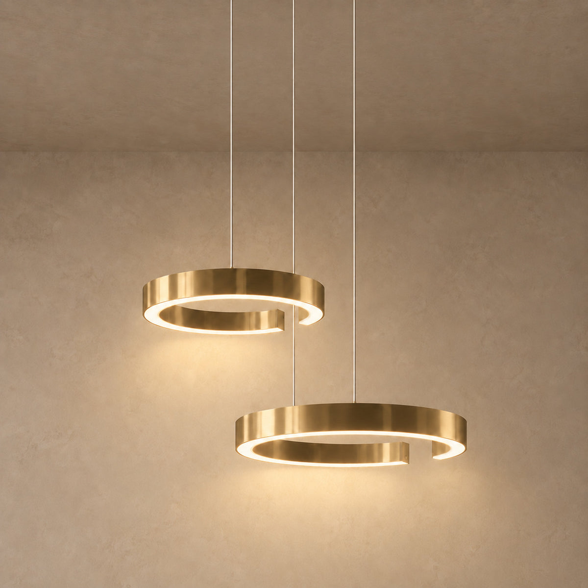 Zaria ceiling light – light on