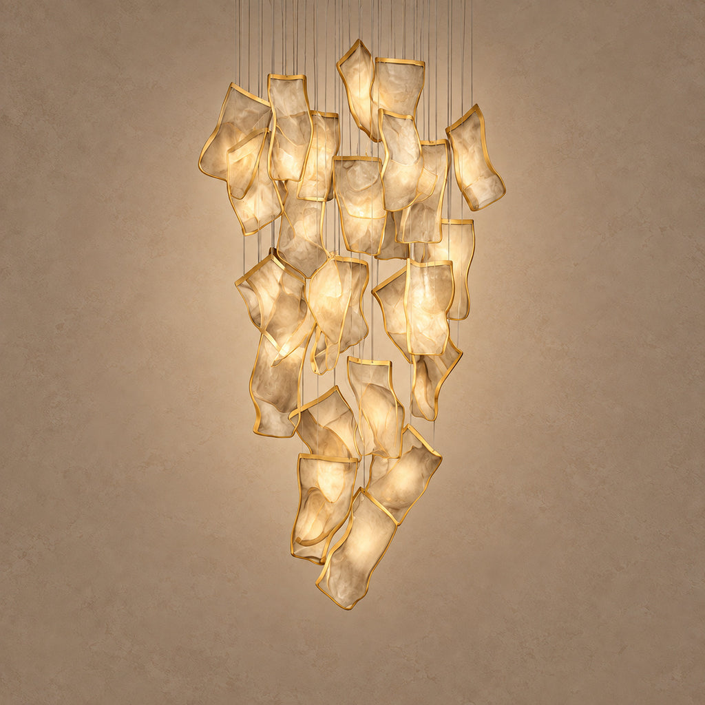 Zephyr chandelier – light on