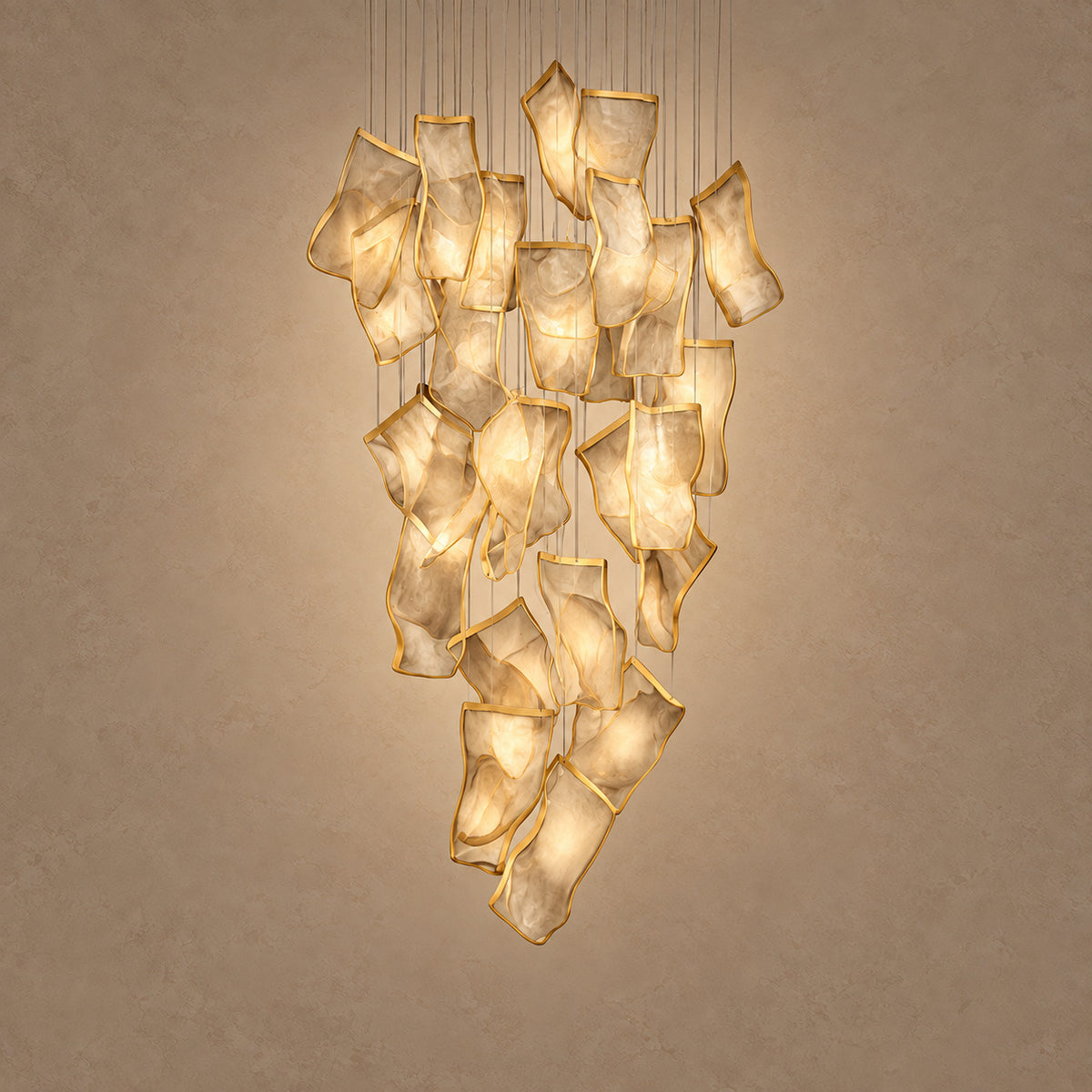 Zephyr chandelier – light on