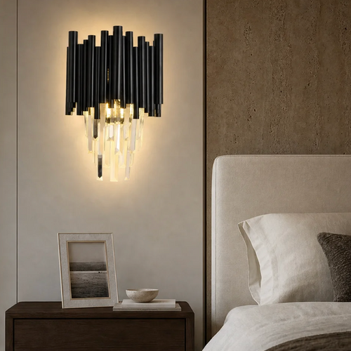 Mystique crystal wall light in a contemporary interior