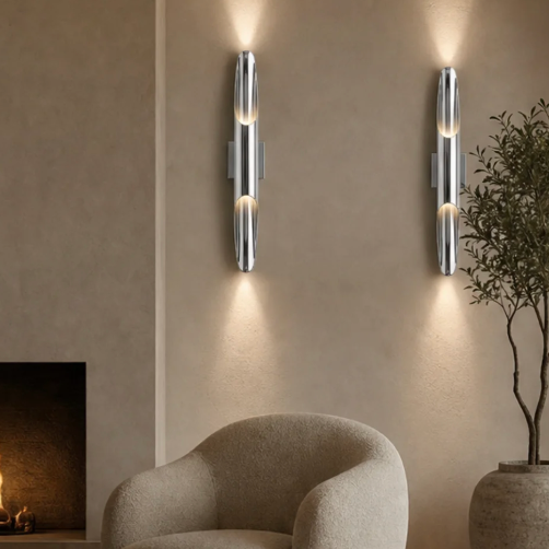 Nimes brass wall light in a contemporary interior – image 2