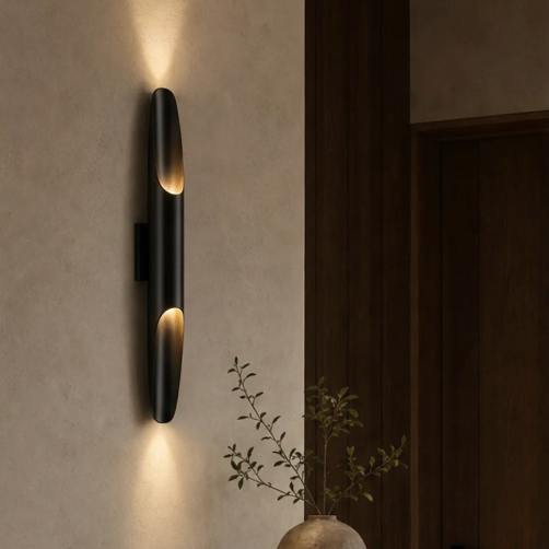 Nimes brass wall light in a contemporary interior – image 4